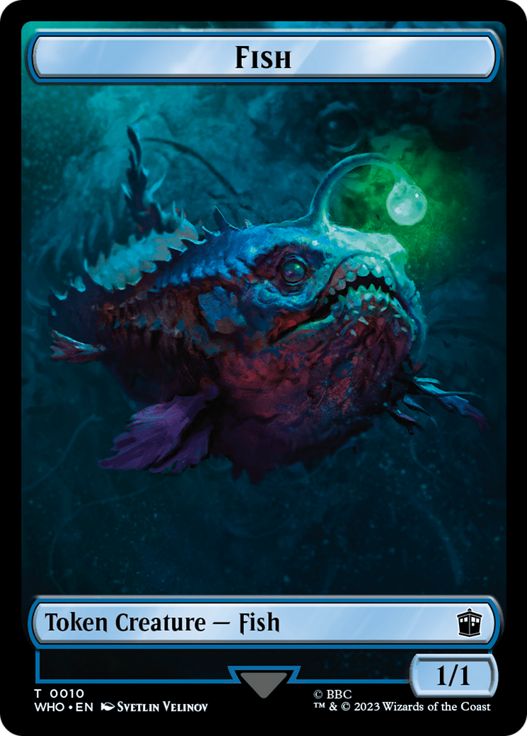 Fish // Clue (0022) Double-Sided Token [Doctor Who Tokens] | Golgari Games