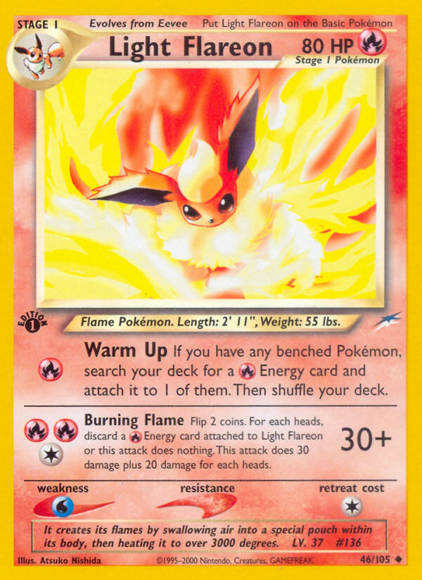 Light Flareon (46/105) [Neo Destiny 1st Edition] | Golgari Games