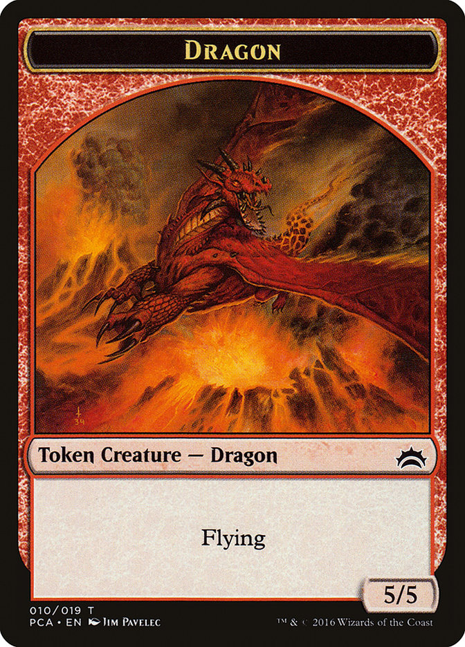 Dragon Token [Planechase Anthology Tokens] | Golgari Games