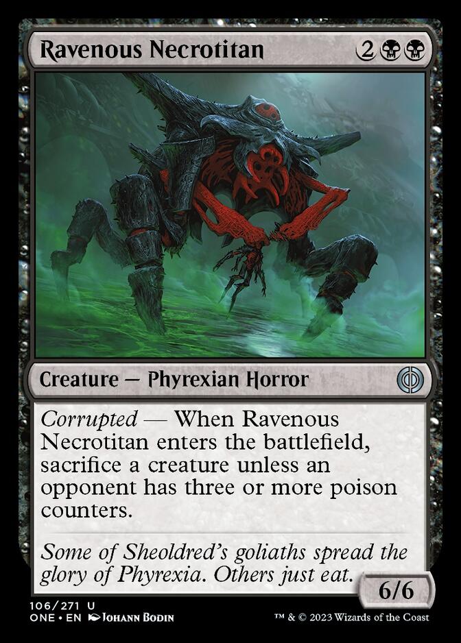 Ravenous Necrotitan [Phyrexia: All Will Be One] | Golgari Games