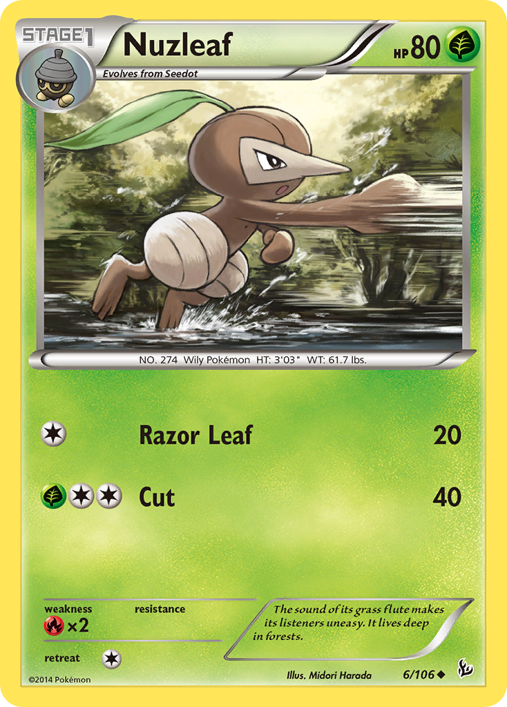 Nuzleaf (6/106) [XY: Flashfire] | Golgari Games