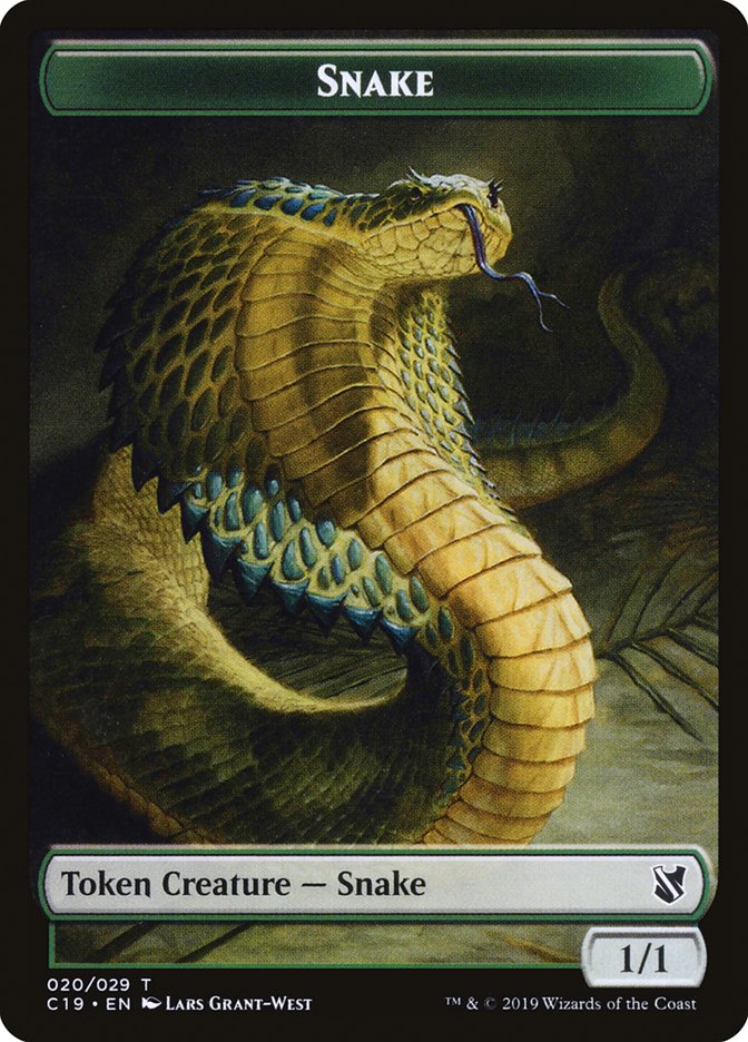 Plant // Snake Double-sided Token [Commander 2019 Tokens] | Golgari Games