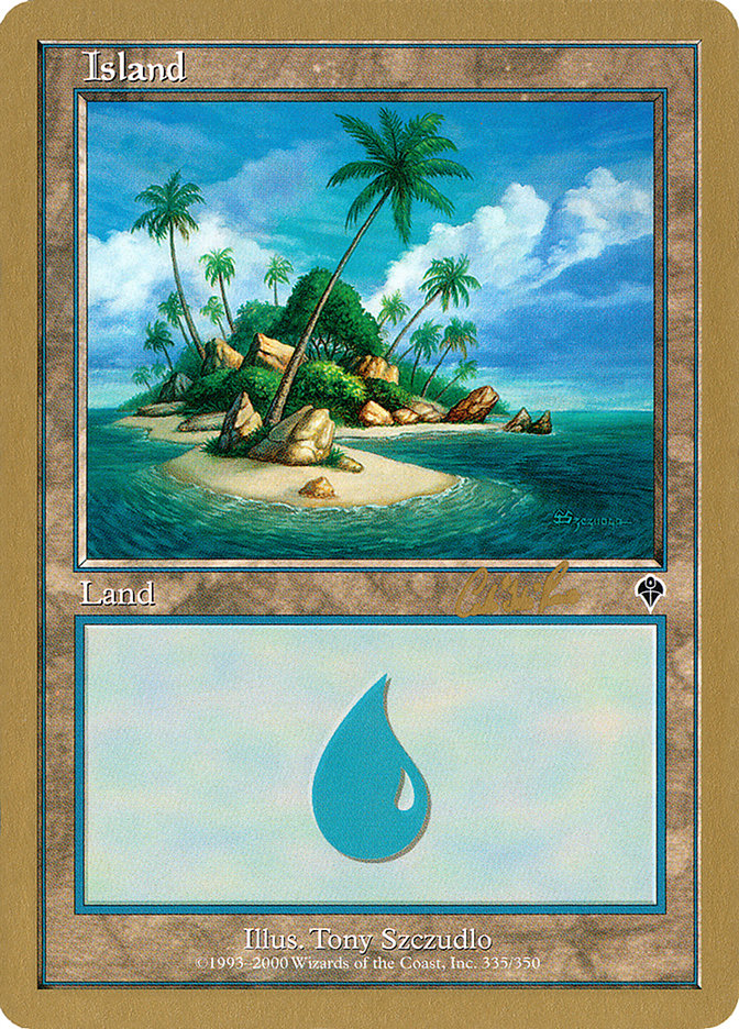 Island (cr335a) (Carlos Romao) [World Championship Decks 2002] | Golgari Games