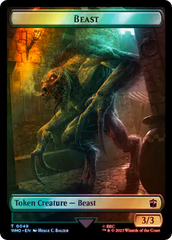 Copy // Beast Double-Sided Token (Surge Foil) [Doctor Who Tokens] | Golgari Games