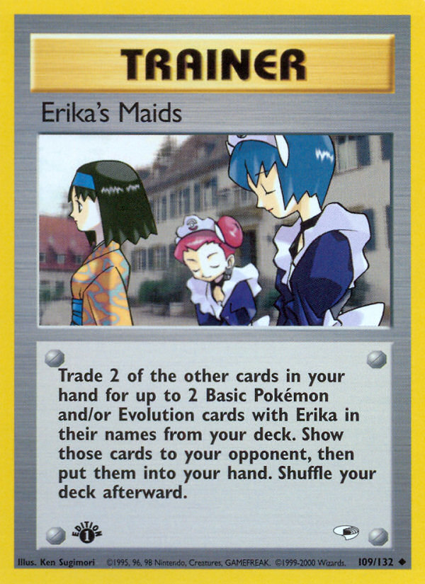 Erika's Maids (109/132) [Gym Heroes 1st Edition] | Golgari Games