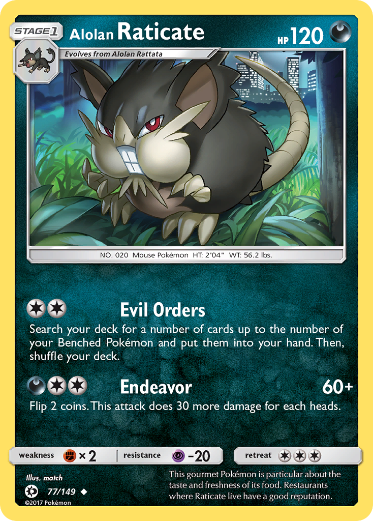 Alolan Raticate (77/149) [Sun & Moon: Base Set] | Golgari Games