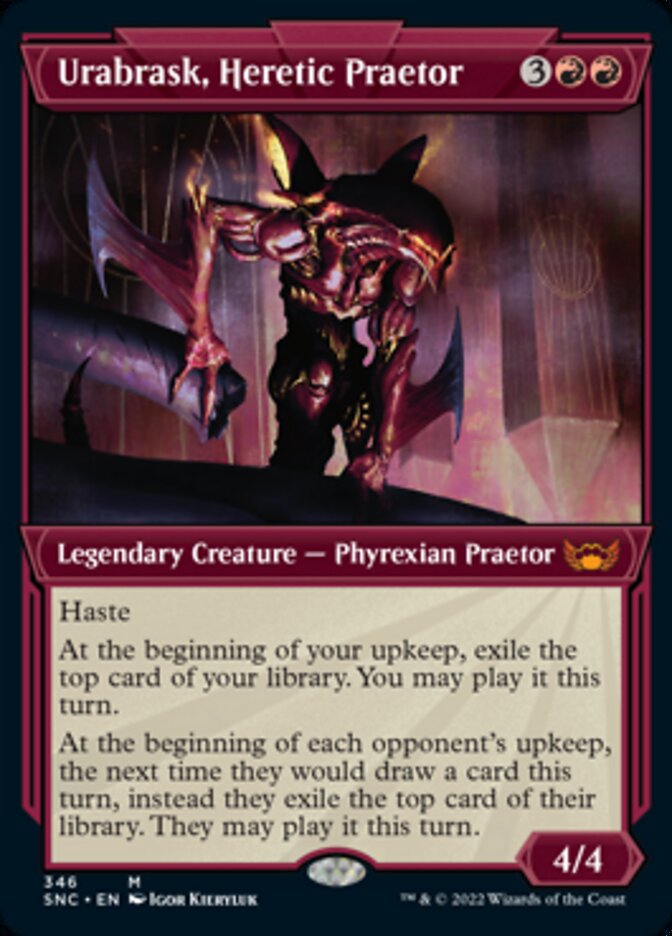 Urabrask, Heretic Praetor (Showcase Art Deco) [Streets of New Capenna] | Golgari Games