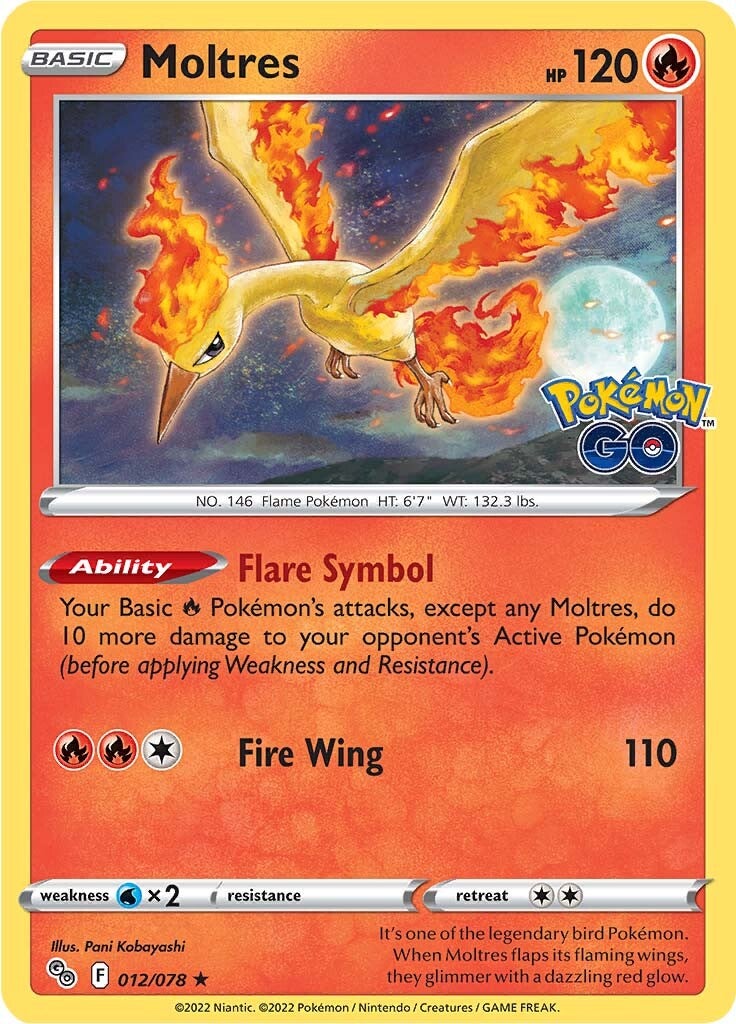 Moltres (012/078) [Pokémon GO] | Golgari Games