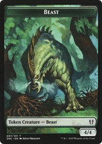 Beast // Saproling Double-sided Token [Zendikar Rising Commander Tokens] | Golgari Games