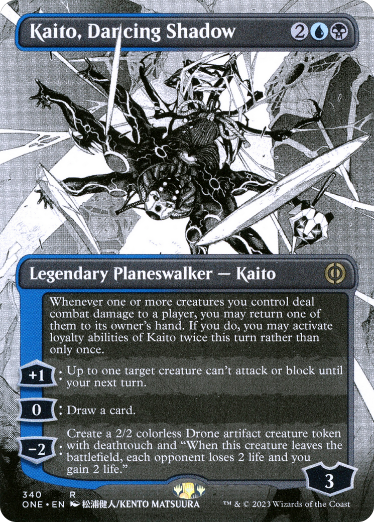 Kaito, Dancing Shadow (Borderless Manga) [Phyrexia: All Will Be One] | Golgari Games