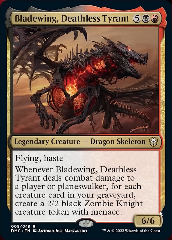 Bladewing, Deathless Tyrant [Dominaria United Commander] | Golgari Games