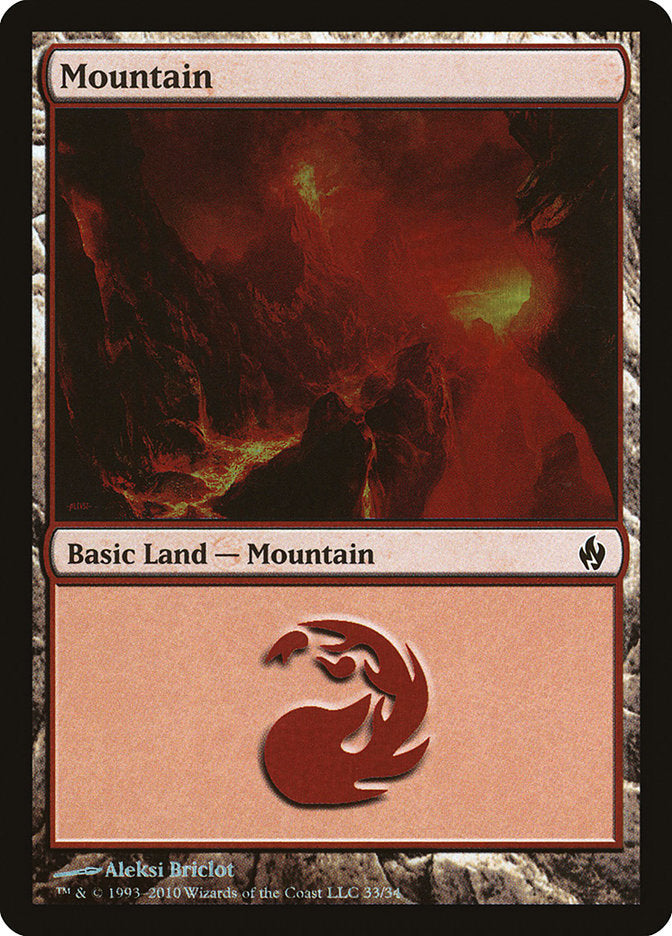 Mountain (33) [Premium Deck Series: Fire and Lightning] | Golgari Games