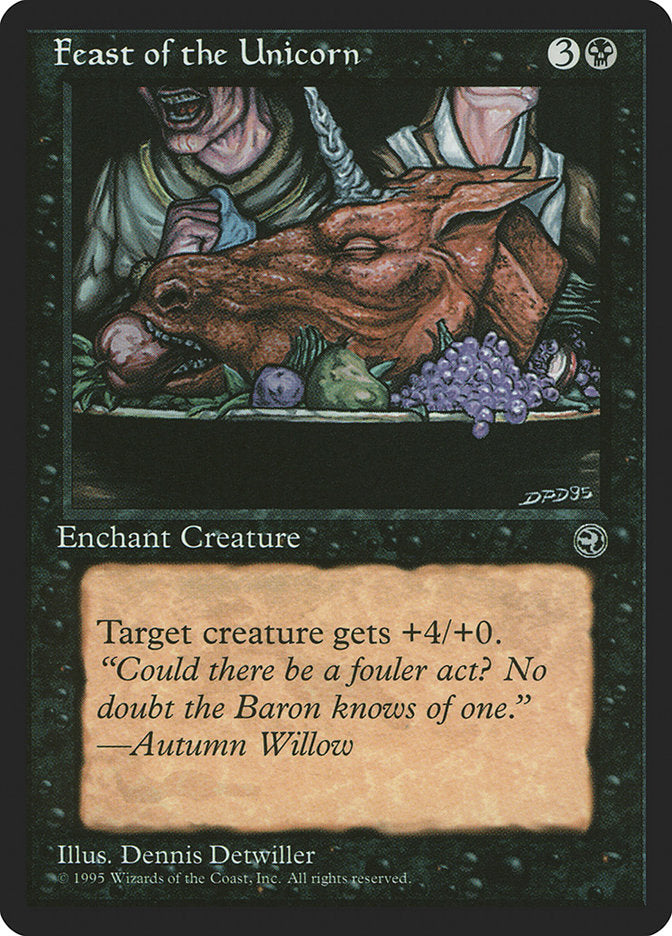 Feast of the Unicorn (Autumn Willow Flavor Text) [Homelands] | Golgari Games