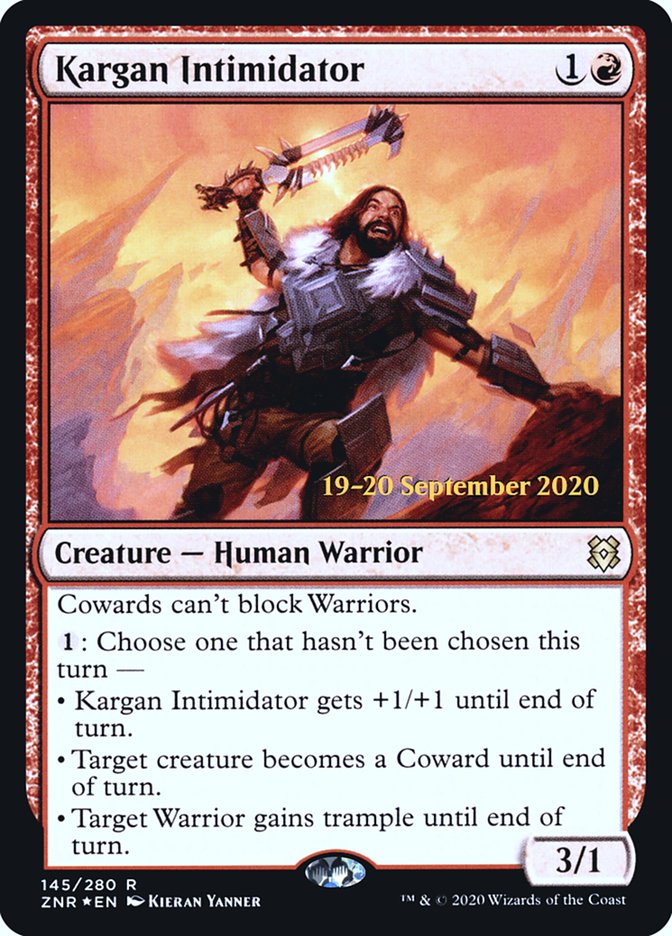 Kargan Intimidator [Zendikar Rising Prerelease Promos] | Local Legends