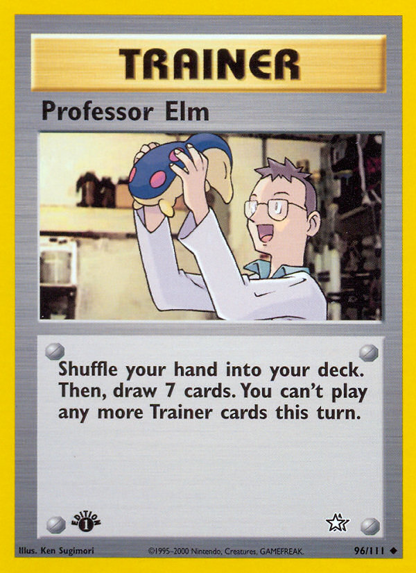 Professor Elm (96/111) [Neo Genesis 1st Edition] | Golgari Games