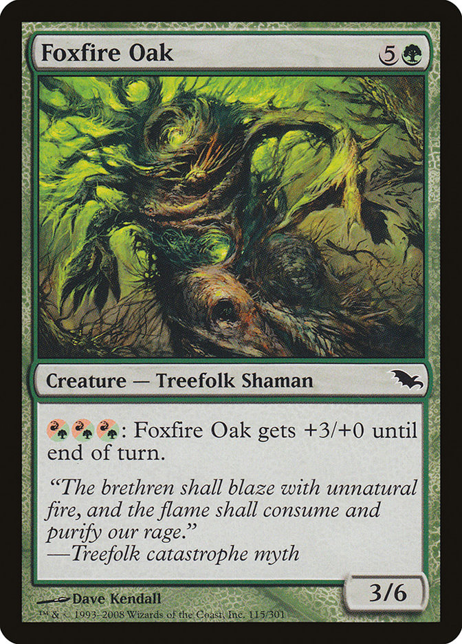 Foxfire Oak [Shadowmoor] | Golgari Games