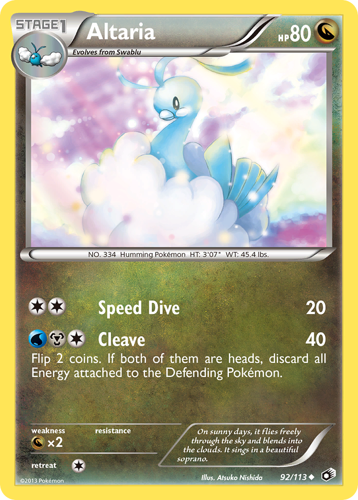 Altaria (92/113) [Black & White: Legendary Treasures] | Golgari Games