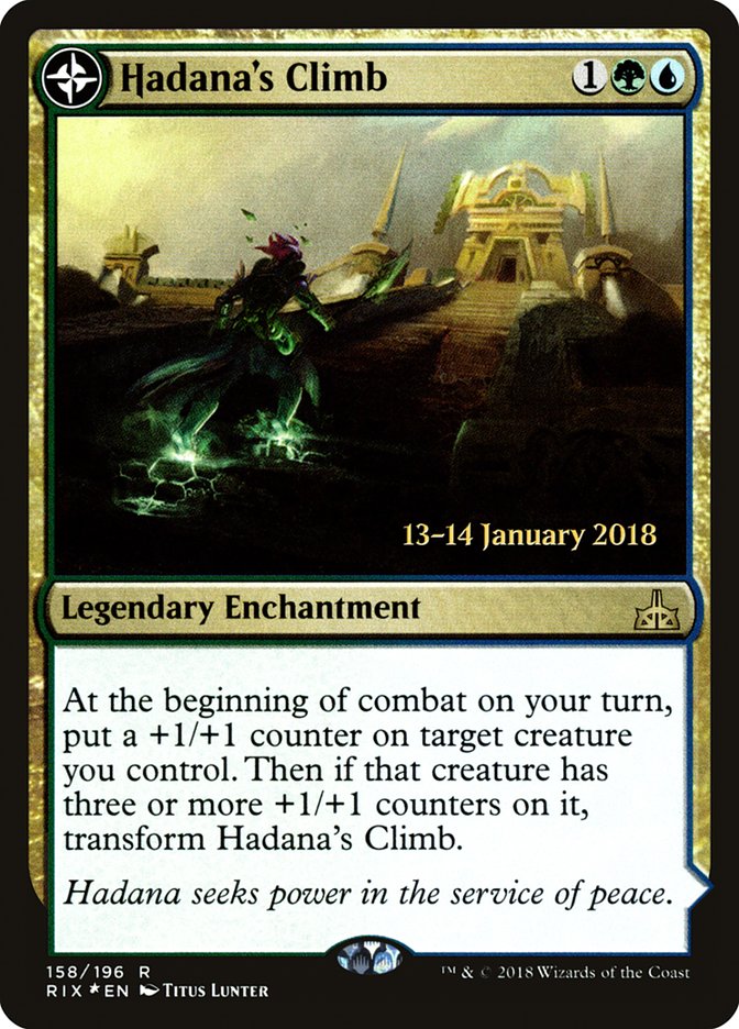 Hadana's Climb // Winged Temple of Orazca [Rivals of Ixalan Prerelease Promos] | Golgari Games