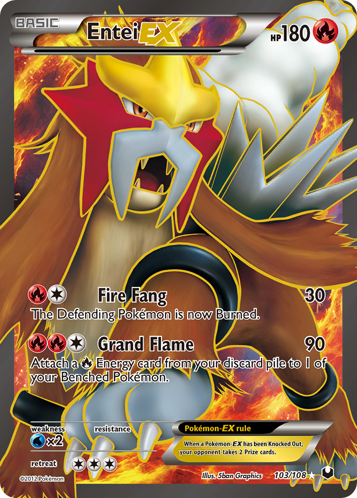 Entei EX (103/108) [Black & White: Dark Explorers] | Golgari Games