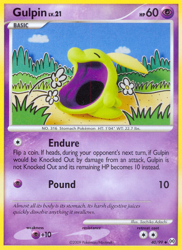 Gulpin (40/99) [Platinum: Arceus] | Golgari Games