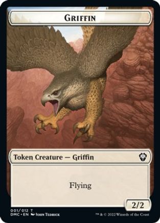 Zombie Knight // Griffin Double-sided Token [Dominaria United Commander Tokens] | Golgari Games