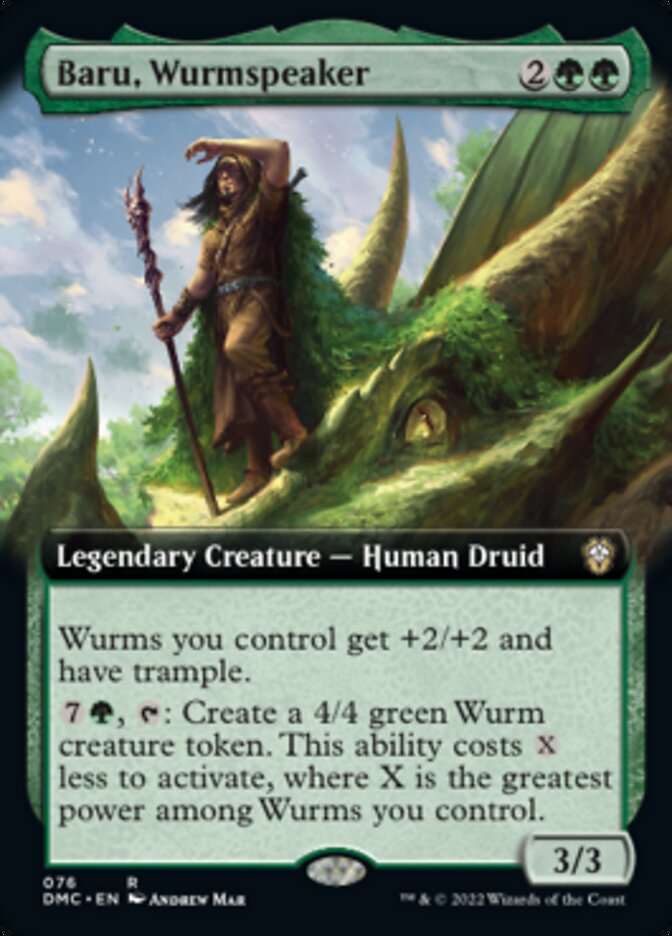 Baru, Wurmspeaker (Extended Art) [Dominaria United Commander] | Golgari Games