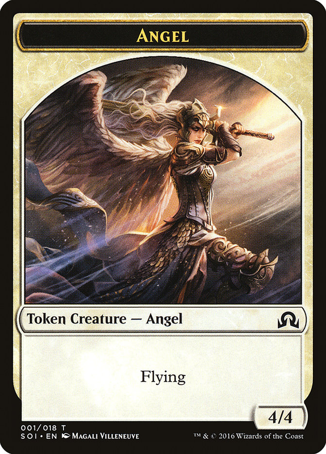 Angel Token [Shadows over Innistrad Tokens] | Golgari Games