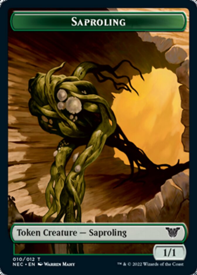 Saproling // Spirit (002) Double-sided Token [Kamigawa: Neon Dynasty Commander Tokens] | Golgari Games