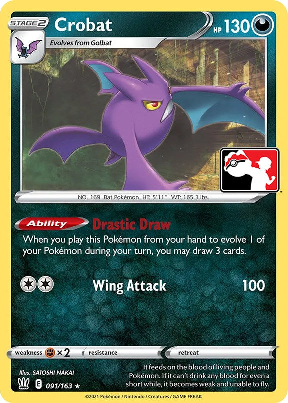 Crobat (091/163) [Prize Pack Series One] | Golgari Games