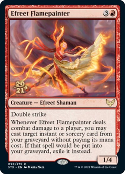 Efreet Flamepainter [Strixhaven: School of Mages Prerelease Promos] | Local Legends