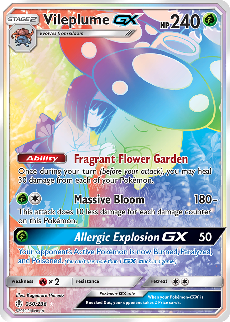 Vileplume GX (250/236) [Sun & Moon: Cosmic Eclipse] | Golgari Games