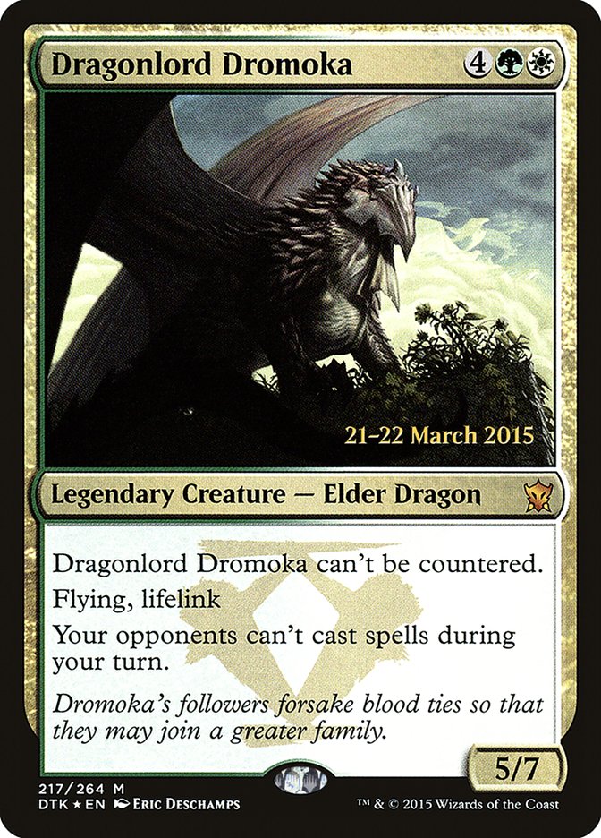 Dragonlord Dromoka [Dragons of Tarkir Prerelease Promos] | Golgari Games