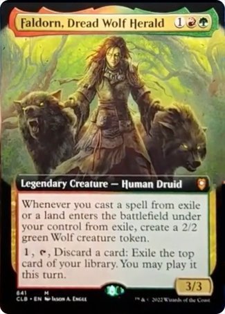 Faldorn, Dread Wolf Herald (Extended Art) [Commander Legends: Battle for Baldur's Gate] | Local Legends