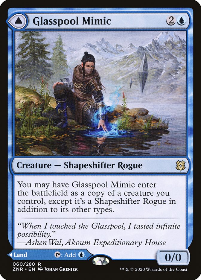 Glasspool Mimic // Glasspool Shore [Zendikar Rising] | Golgari Games