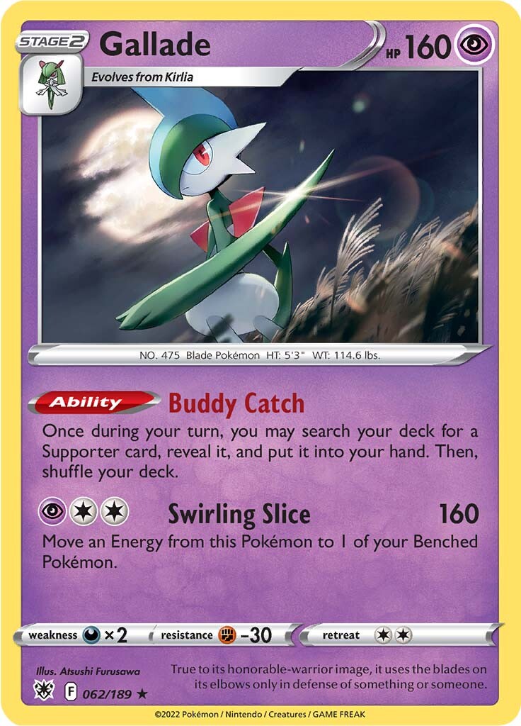 Gallade (062/189) [Sword & Shield: Astral Radiance] | Golgari Games