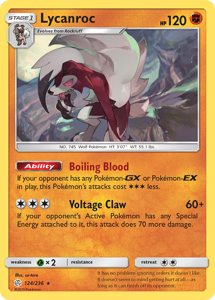 Lycanroc (124/236) [Sun & Moon: Cosmic Eclipse] | Golgari Games