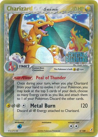 Charizard (4/100) (Delta Species) (Stamped) [EX: Crystal Guardians] | Golgari Games