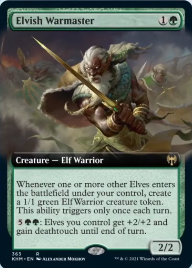 Elvish Warmaster (Extended Art) [Kaldheim] | Local Legends