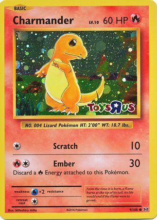 Charmander (9/108) (Toys R Us Promo) [XY: Evolutions] | Golgari Games