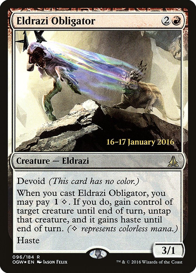 Eldrazi Obligator [Oath of the Gatewatch Prerelease Promos] | Golgari Games