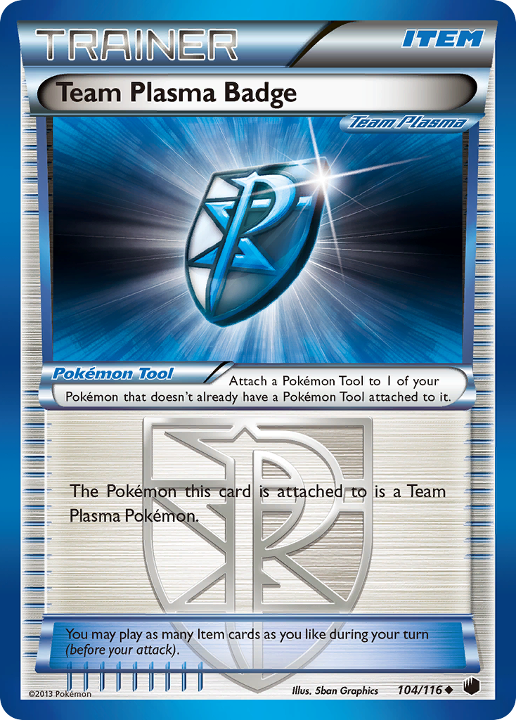 Team Plasma Badge (104/116) [Black & White: Plasma Freeze] | Golgari Games