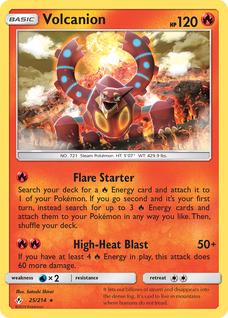 Volcanion (25/214) [Sun & Moon: Unbroken Bonds] | Golgari Games