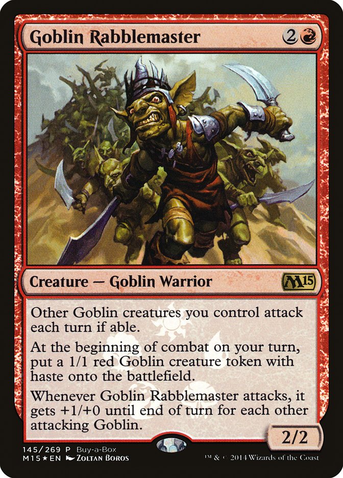 Goblin Rabblemaster (Buy-A-Box) [Magic 2015 Promos] | Local Legends