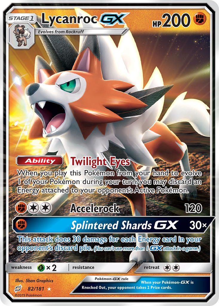 Lycanroc GX (82/181) [Sun & Moon: Team Up] | Golgari Games