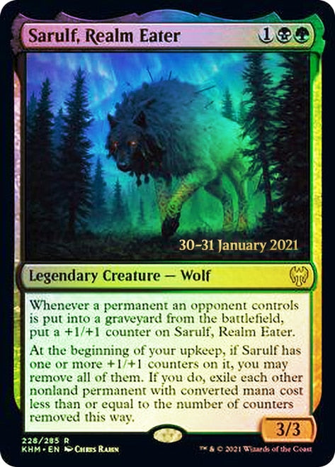 Sarulf, Realm Eater [Kaldheim Prerelease Promos] | Golgari Games