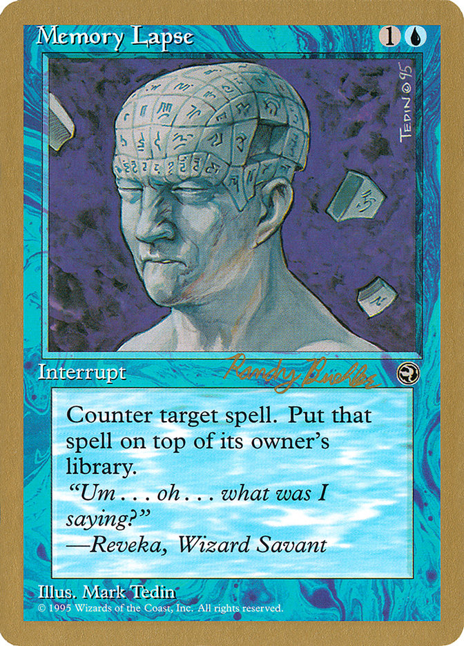 Memory Lapse (Randy Buehler) [World Championship Decks 1998] | Local Legends