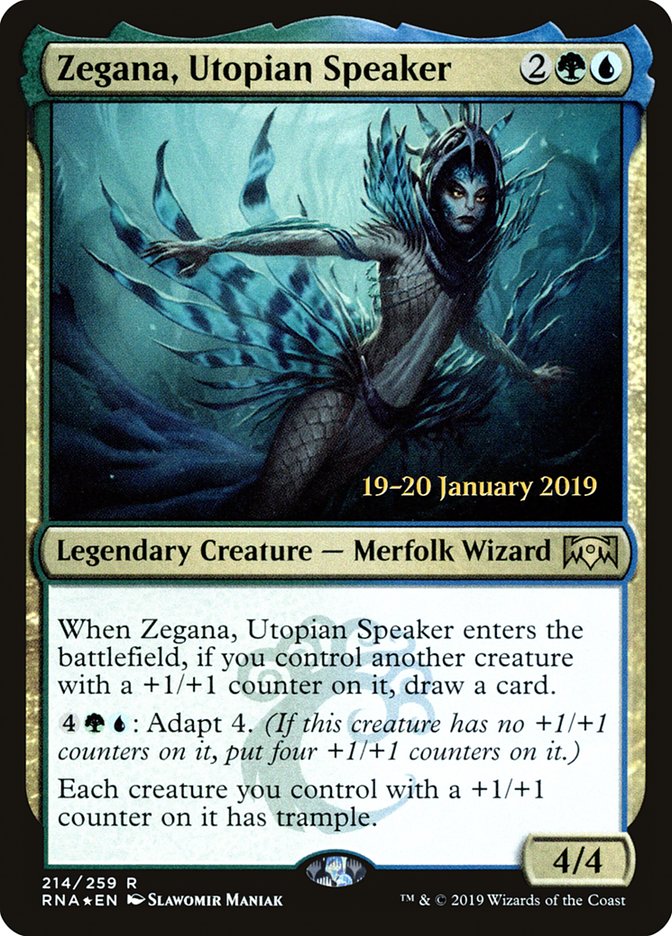 Zegana, Utopian Speaker [Ravnica Allegiance Prerelease Promos] | Golgari Games