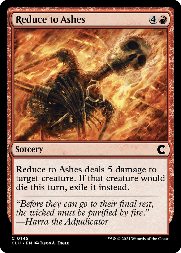 Reduce to Ashes [Ravnica: Clue Edition] | Golgari Games