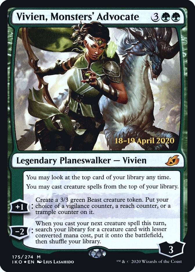 Vivien, Monsters' Advocate [Ikoria: Lair of Behemoths Prerelease Promos] | Golgari Games