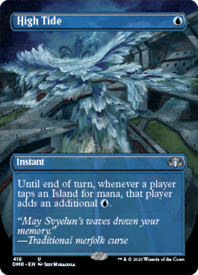 High Tide (Borderless Alternate Art) [Dominaria Remastered] | Local Legends